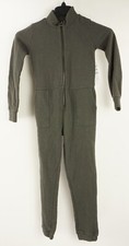 New TREASURE  BOND Treasure  Bond Kids Fleece Work Jumpsuit Sz S "Black" Raven