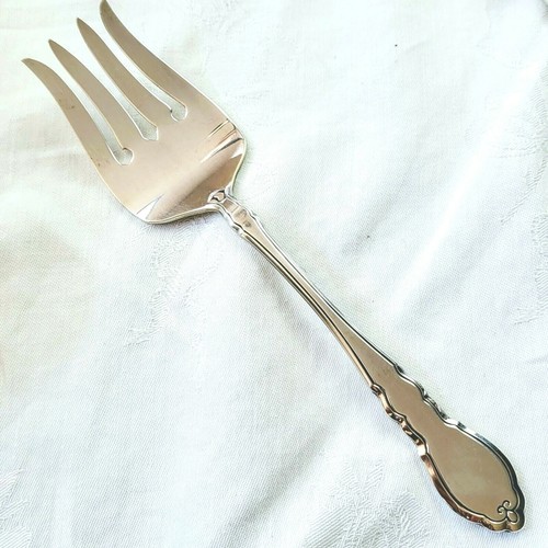 1881 Rogers ONEIDA 1978 ALOUETTE Meat Fork 8.4" Silverplate - Picture 2 of 5