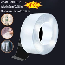 Alien 3x Strong Adhesive Double Sided Tape Heavy Duty,Super Clear Thin Two Sided