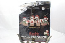 Vintage Titan Needlecraft Noel Teddy Bear Felt Wall Hanging Kit 272