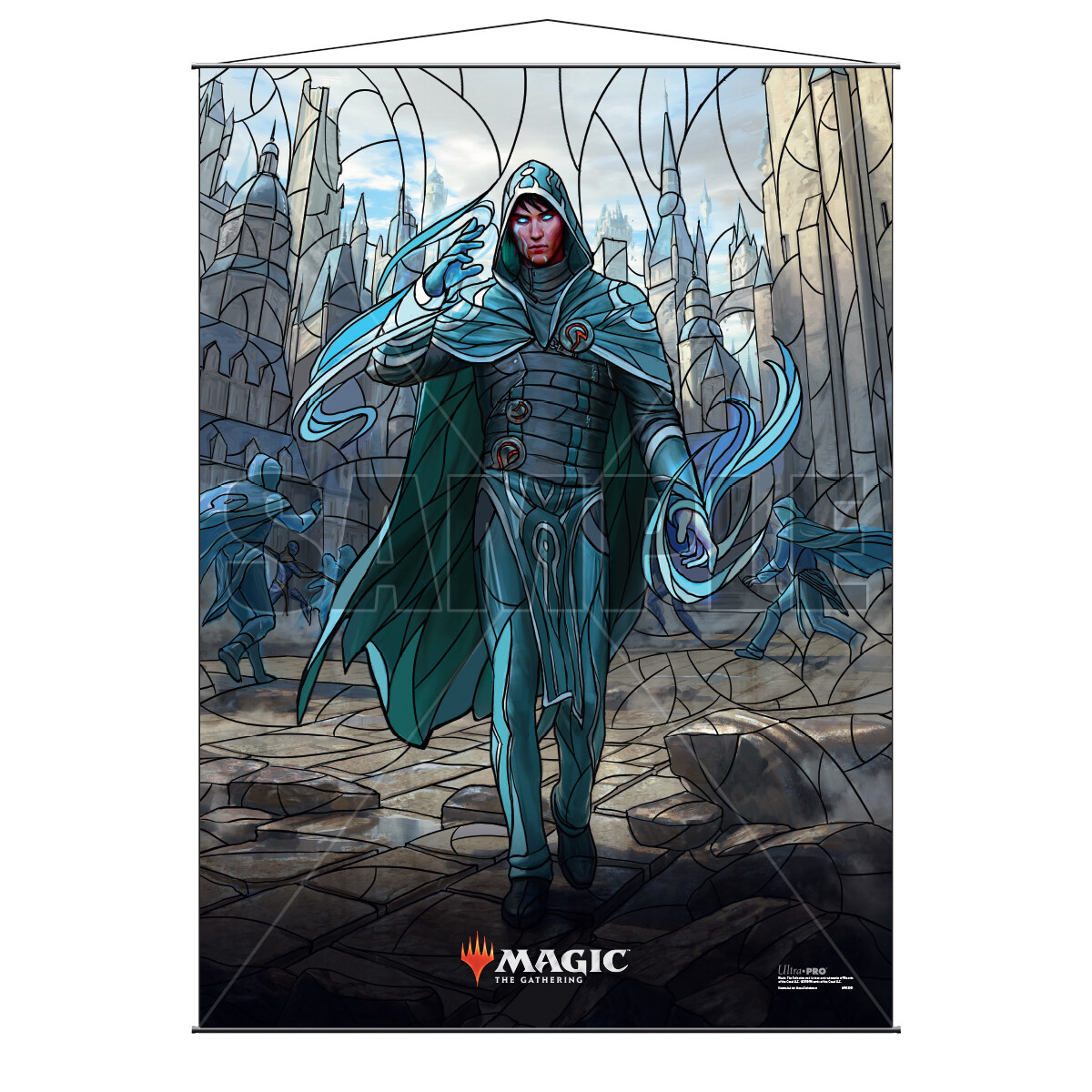 Stained Glass Planeswalker Wall Scroll Magic The Gathering *YOUR
