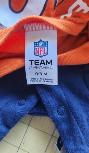 NFL Team Apparel Sz 0-3 Mo Footy Suit Denver Broncos - Picture 5 of 7