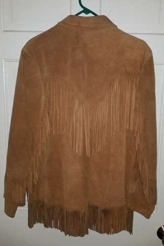 Westwinds brown suede vintage fringe western buckskin jacket. 12 NWT - Picture 7 of 9