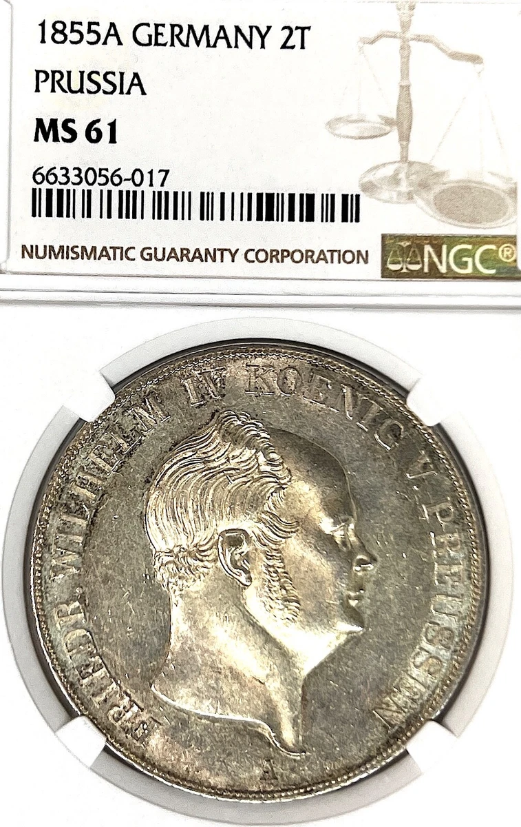 Thaler Silver 1855 Year German States Coins (Pre - 1871) for sale