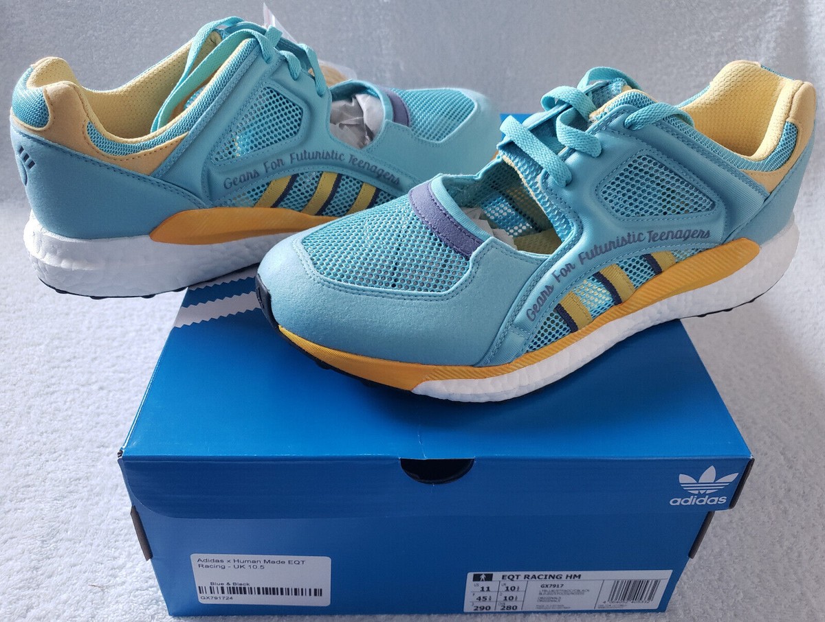 ★adidas x HUMAN MADE★コラボ★CONSORTIUM EQT RACING★追跡可 Adidas Originals EQT Racing Human Made Light Blue / Ocean UK