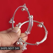 925 Sterling Silver New Born Baby Child Christening Bangle Bracelet Gift