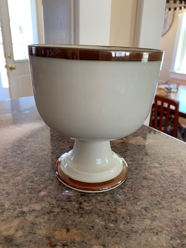 Vintage Dansk Bistro Dessert Bowl/ Pedestal Goblet. Brown Mist. Rare In Brown