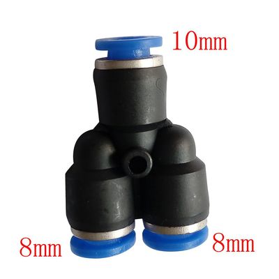 5 X Pneumatic Air Unequal Connector Push in Fitting Y Union Reducer 6mm-4mm OD