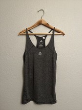 Adidas ClimaLite Techfit Women's Racerback Gym Tank Top Shirt Vest Gray Sz M