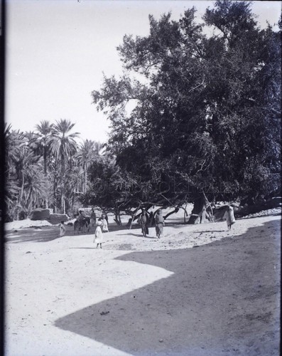 Dessin à L'encre Lavis Signé - Scène De Rue Au Maghreb (Algérie, Maroc, Tunisie) - Daté 1958 - Art Original XXe Siècle