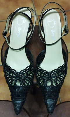 Sandalen Absatz schwarz, sexy schick Beryl Gr. 37 sehr guter Zustand