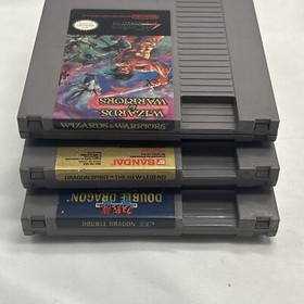 Nintendo NES Games Lot Dragon Spirit Double Dragon II Wizard Warriors & Tested