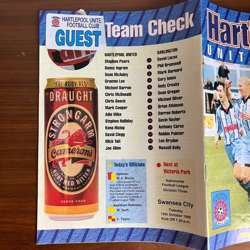 Hartlepool United v Darlington 1996/97 Guest Programme - Picture 3 of 4