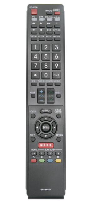 New GB118WJSA Replace Remote for Sharp AQUOS TV LC-60SQ10 LC-70UD27U LC