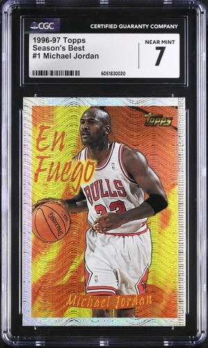 **READ** 1996-97 Topps - Season's Best En Fuego Michael Jordan