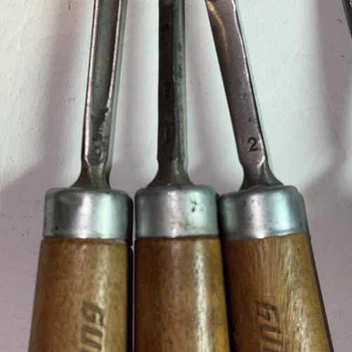 Set Of 7 VINTAGE GUNLINE BY STUBAI OF AUSTRIA CARVING CHISELS - Picture 2 of 12