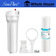 10 Inch Whole House Water Filter Housing System 10" x 2.5" PP Sediment Cartridge