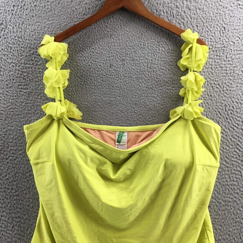 Traje de baño de una pieza con correa floral Re-Imagined by J.Crew para mujer 24 amarillo acolchado NUEVO Foto 2 de 4