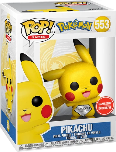 FUNKO POP - Pokemon #553 Pikachu (Waving) Diamond Gamestop Exclusive