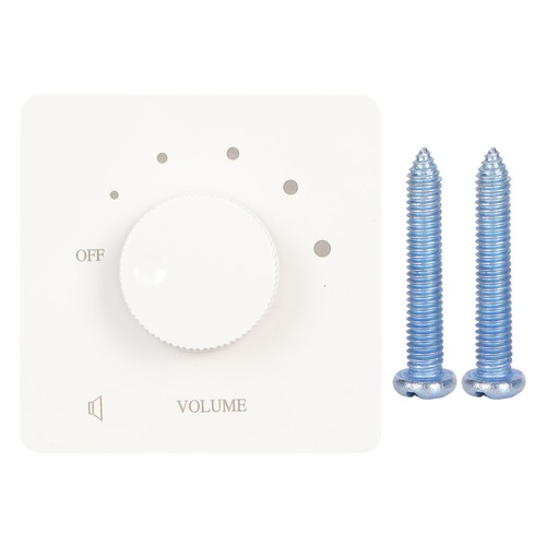 (White)50W Speaker Volume Control Wall Mount Volume Control Knob 5 Gears - Picture 4 of 24