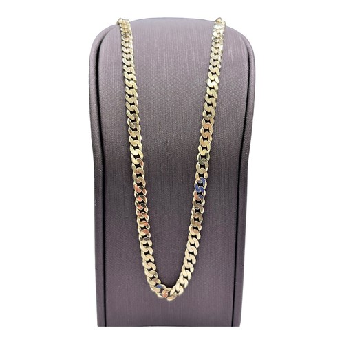 9ct 9k Yellow Gold Curb Cuban Link Chain Necklace 19.95 Grams 57.5cm. Brand New