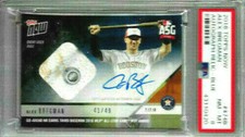 2018 Topps Now Alex Bregman Auto Relic Blue PSA 8  /49