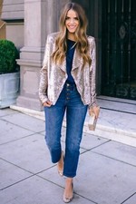 Iro Chill Sequin Double-breasted Jacket Gold 36 Us 4 $850