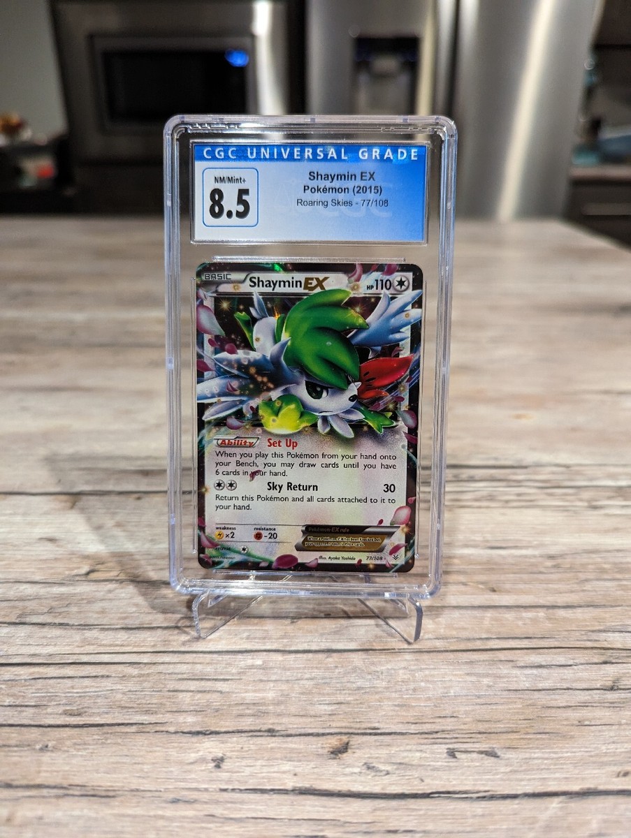Pokemon 2015 Roaring Skies 77/108 Holo EX CGC Mint 8.5 Shaymin EX