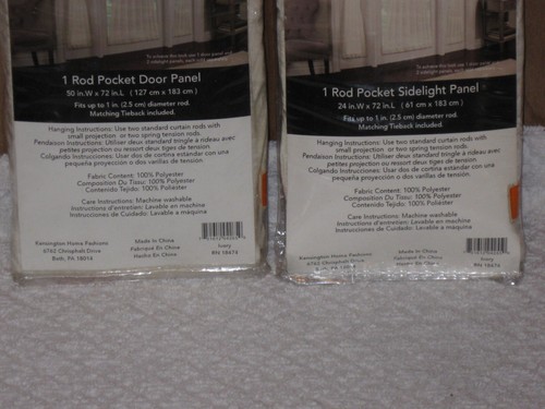1 Door & 1 Sidelight Panel Crushed Voile One Rod Pocket Bed, Bath & Beyond New!! - Picture 6 of 6