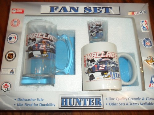 #2 Rusty Wallace Fan Set by Hunter - Beer Mug, Coffee Mug and Shot Glass - Picture 2 of 9