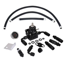 OSIAS Adjustable Fuel Pressure Regulator Kit Oil 0-160psi Gauge -6AN Fitting