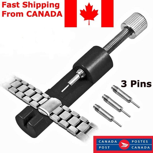 Kit d'outils de réparation détachant de maillons de bracelet de montre réglable en métal - Photo 1 sur 4