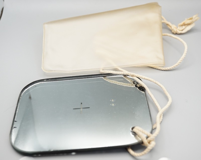 WWII Army, Navy, USMC Emergency Signaling Mirror With Plastic Protector by GE