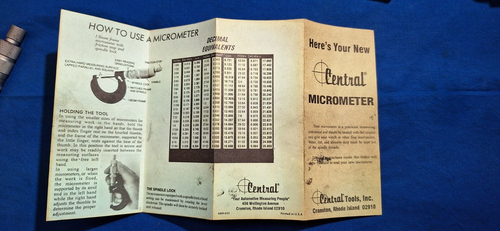 Central Tools Micrometer Mac Tools MM29L Original box - Picture 9 of 11