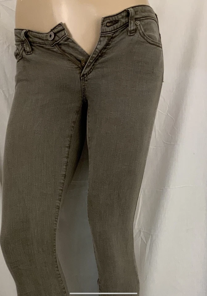 Jeans Adriano Goldschmied Talla 25 Marrón Corte Bota Ajustado Hecho en EE. UU. YGI V1-466 Foto 3 de 4