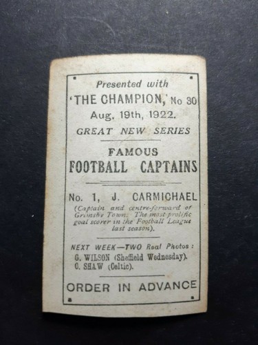 Amalgamated Press Cards - Sporting Champions - Famous Football Captains - 1922 - Picture 56 of 102