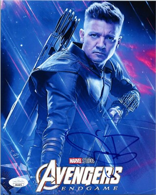 JEREMY RENNER Authentic Hand-Signed AVENGERS~ENDGAME~HAWKEYE 8x10