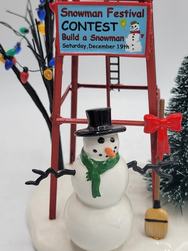 Department 56 Snowman Water Tower Village Accessory Figurine 12" T Vintage 2007 - Picture 5 of 8