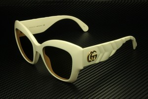 GUCCI GG0808S 002 Ivory Brown Cat Eye Square Women's Sunglasses 53 mm  889652308555 | eBay