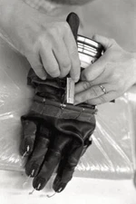 Spacesuit glove manufacturing for one member Apollo 11 crew Dover - Old Photo