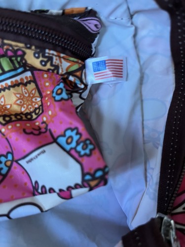 Le Sportsac Backpack Flower Power Hearts Bag Small 16x13x5 - Picture 10 of 12