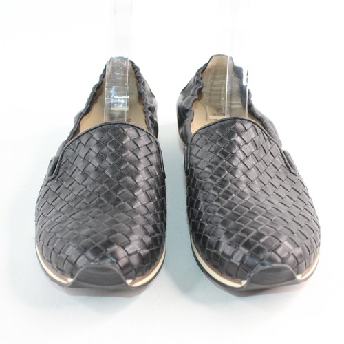 Mocassini Sesto Meucci Tg 11 M Nero Cestino Tessuto Pelle Slip On Comfort - Foto 3 di 11