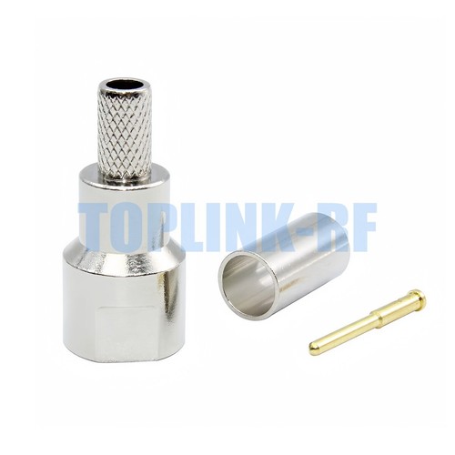 10x FME Male Plug Straight Crimp RF Connector for LMR195 RG58 RG400 RG142 Cable - Picture 4 of 5