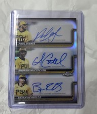 Topps 2025 Chrome Triple Autograph Card Skenes McCutchen Reynolds