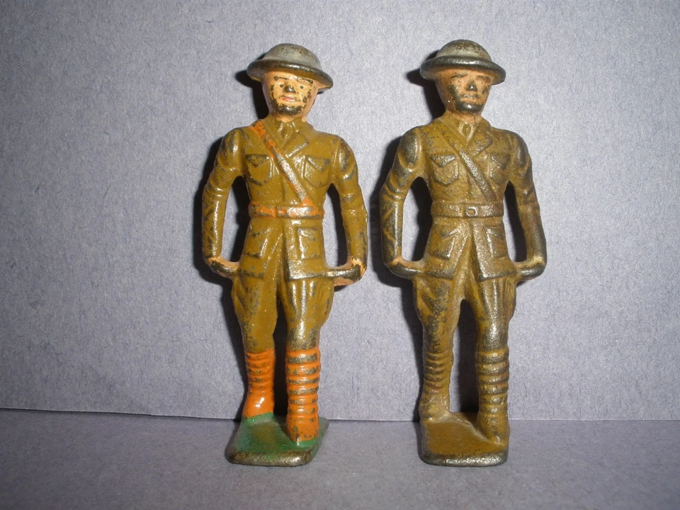 ¡ARCLAY, MANOIL, HIERRO GRIS JUGUETE VINTAGE SOLDADO CAMILLA EQUIPO 2 (G95) Y (G96)!!! Foto 3 de 4