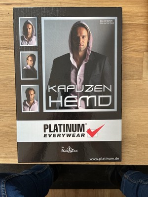Platinum by Uncle Sam Kapuzen Hemd  Blau- Rot -Weiß Gestreift   XL  Neu