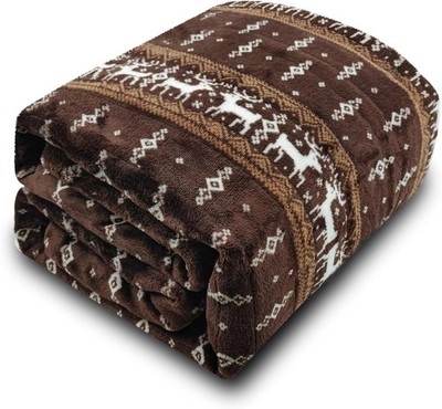 Cozy Electric Heated Blanket, 3 Heat Levels, Auto Off, 50''x60'', Brown