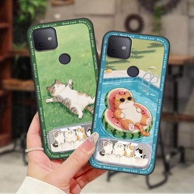 MYDING-Phone Case for TCL T-Mobile Revvl 4Plus,  Anti-dust Silicone Cloth Patch