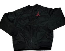 Jordan Jumpman Boys Bomber Jacket Black Full Zip Logo Youth Size M