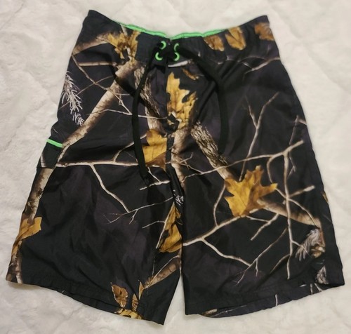 Pantaloncini da bagno Real Tree da uomo taglia M (32-34) neri colori AP fodera intera 10,5 pollici cuciture interne - Foto 2 di 14